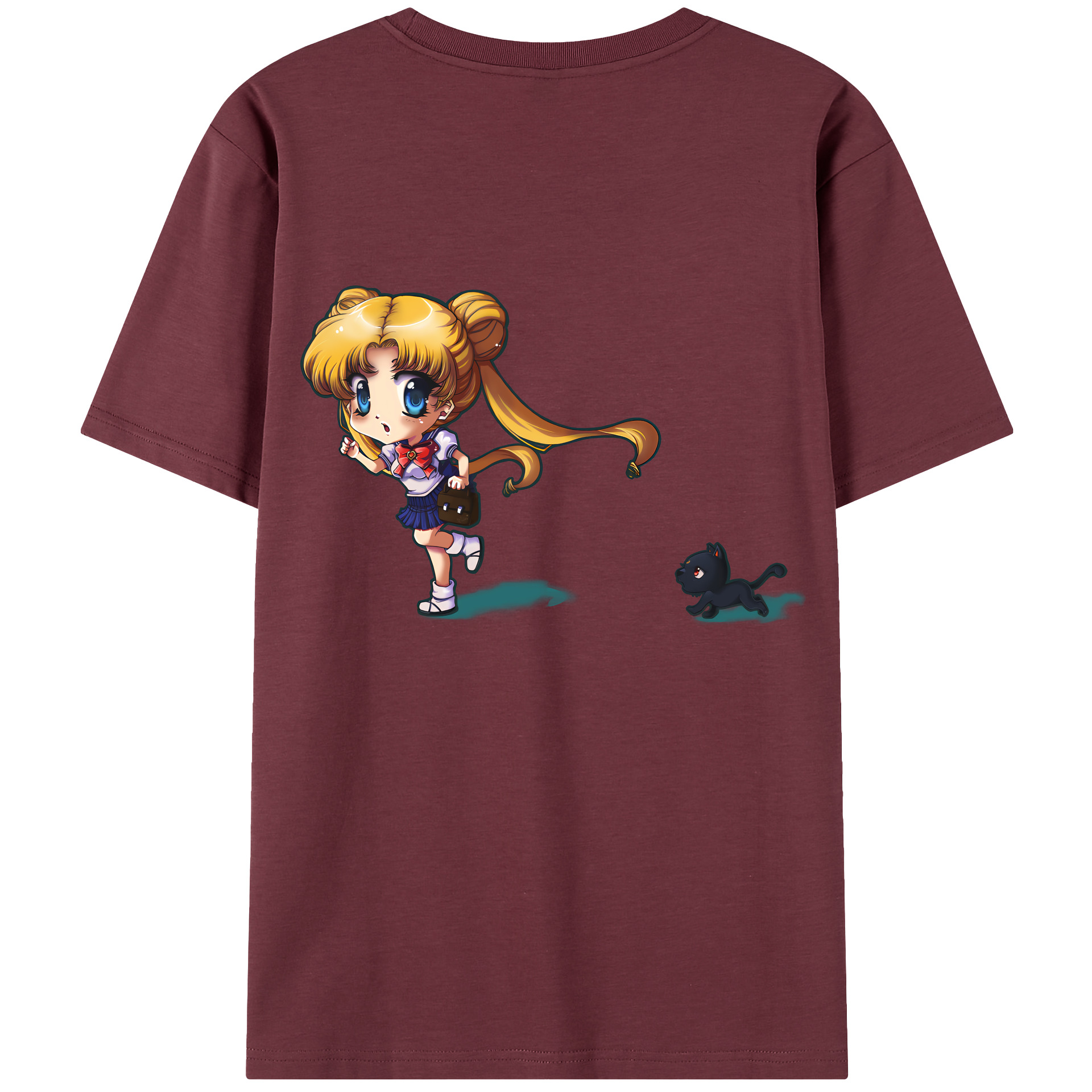 （画像用） 美少女戦士セーラームーン 愛野 美奈子 あいの みなこ Sailor Moon Aino Minako 綿100％半袖Tシャツ（背面プリント）